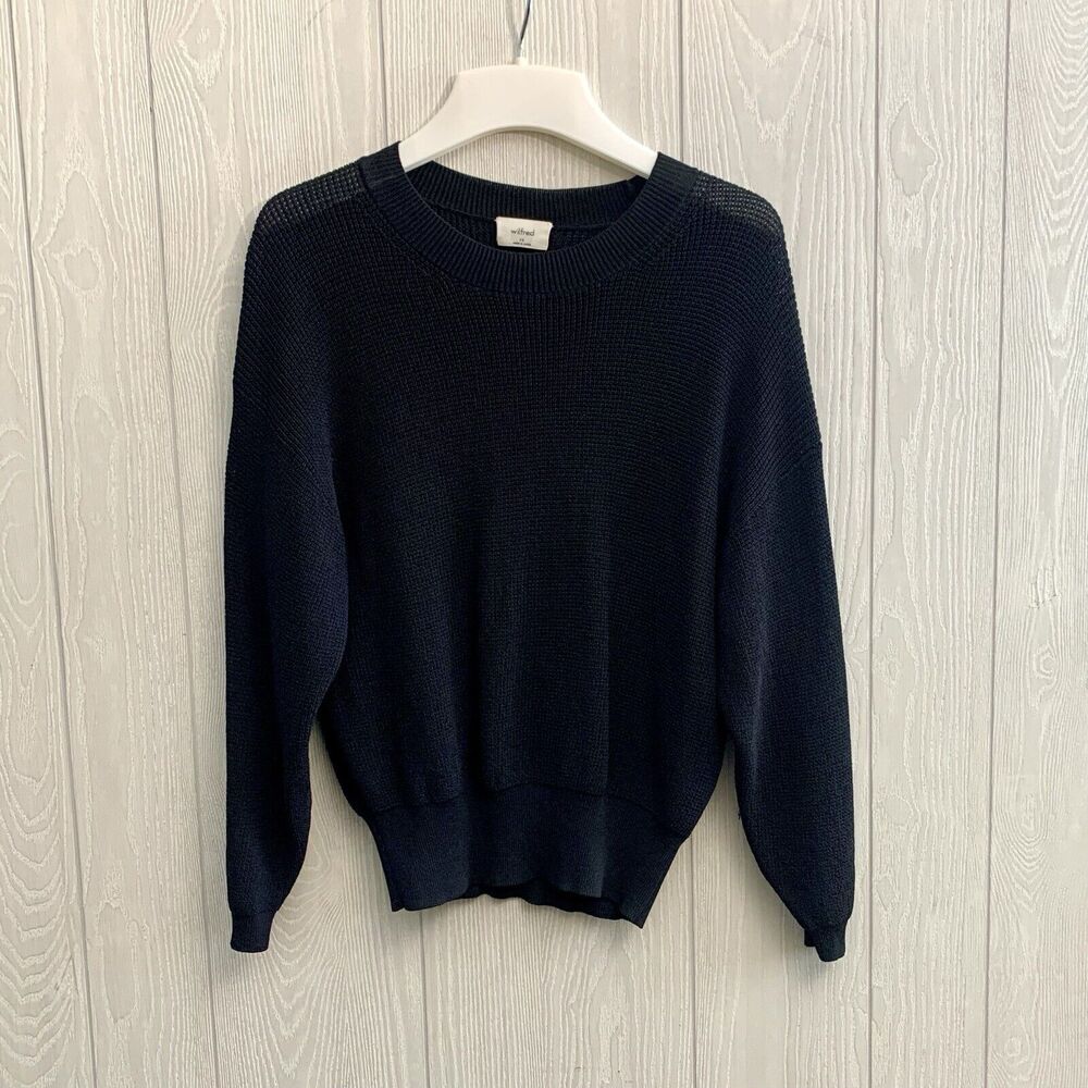 Wilfred Black Long Sleeve Pullover Sweater XS